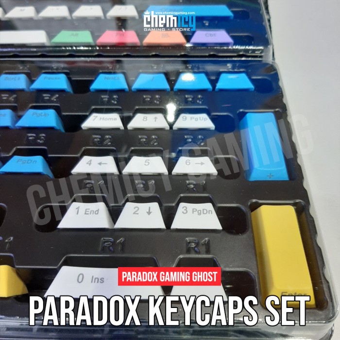 Paradox Gaming GHOST PBT Dye Sub Side Print Keycaps Mix Color