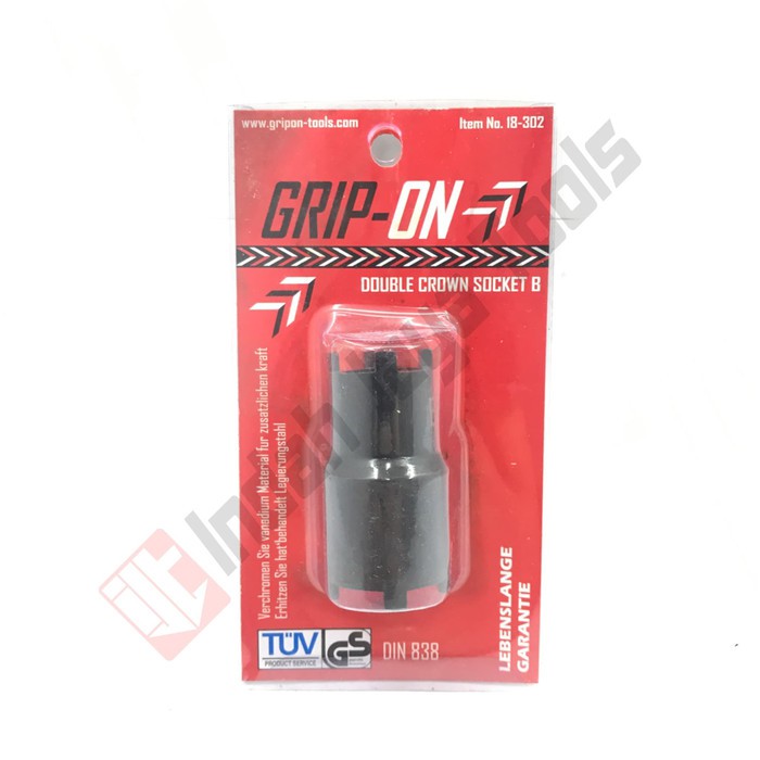 GRIP ON Double Crown Socket - Kunci Mahkota Kunci Kopling Mur Kopling Motor Honda-18-302 TYPE B