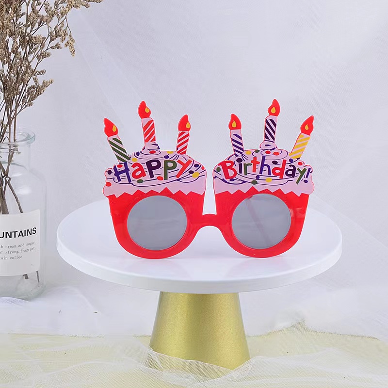 Rowling(ka-140)Kacamata Anak CUPCAKE 3 LILIN New Trend/Fashion Terbaru HAPPY BIRTHDAY High Quality Import