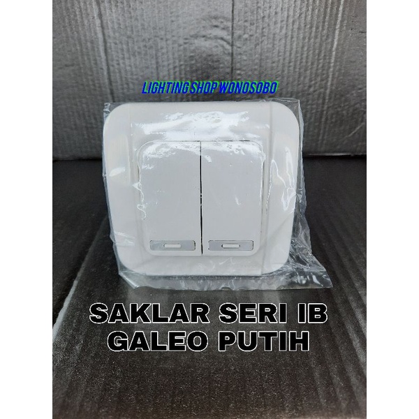 saklar seri ganda broco / saklar lampu tertanam IB broco galeo