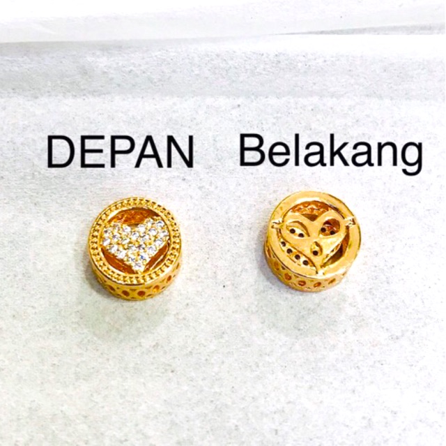 charm gelang. Hongkong LOVE charm gelang tangan wanita lapis emas liontin gelang