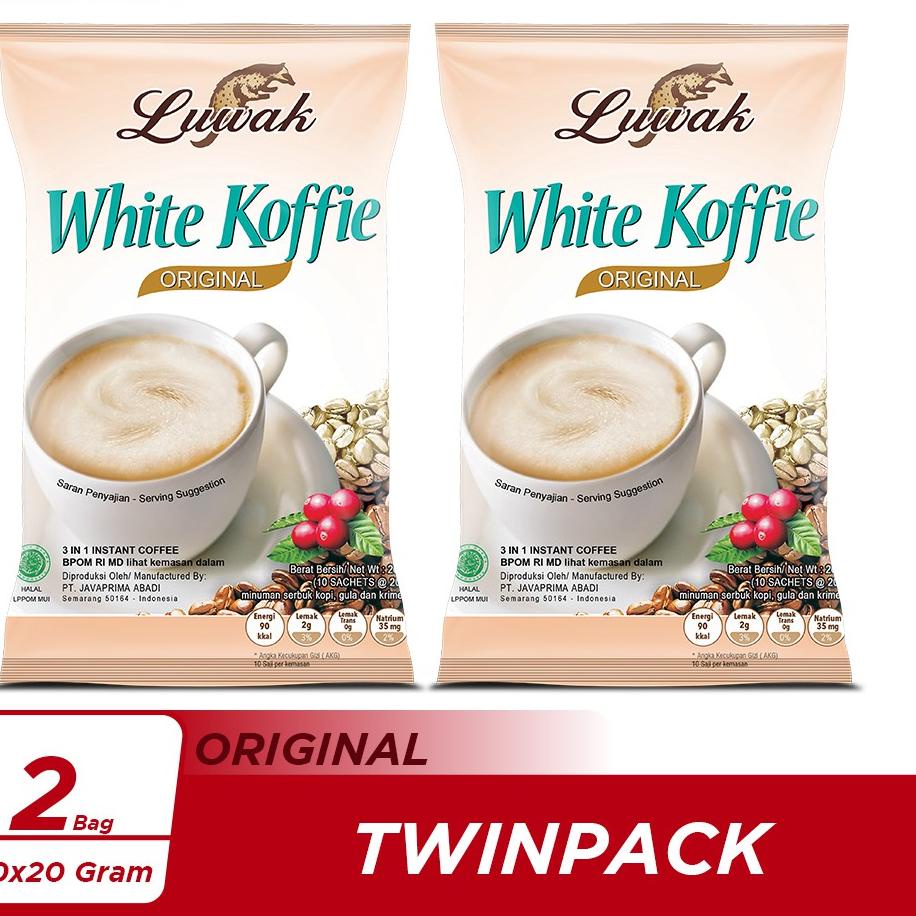 

Koleksi Terbaru ✤ Kopi Luwak White Koffie Original Bag 10x20gr Twin Pack*