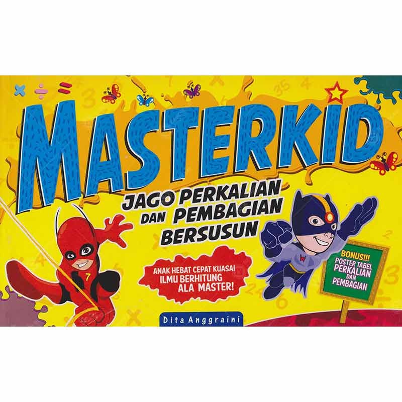 Masterkid Jago Perkalian dan Pembagian Bersusun Bonus Poster Perkalian & Pembagian