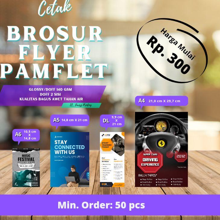 

Ready IWVFM Cetak Brosur Flyer Leaflet Pamflet ukuran A6 A5 A4 Glossy Doff Paper 140 Gr Full Color 83 Best Product