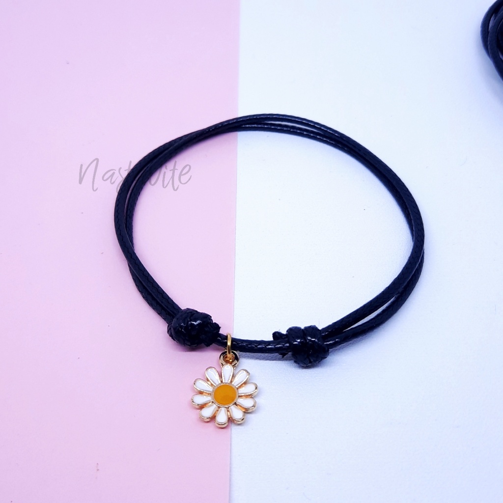 Gelang couple pasangan minimalis sahabat bestie 4 orang sunflower murah