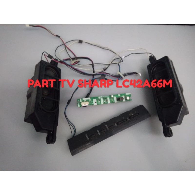 PAKET SPERPART TV SHARP LC 42A66M-SPEAKER-PANEL PROG IR REMOT ORI COPOTAN