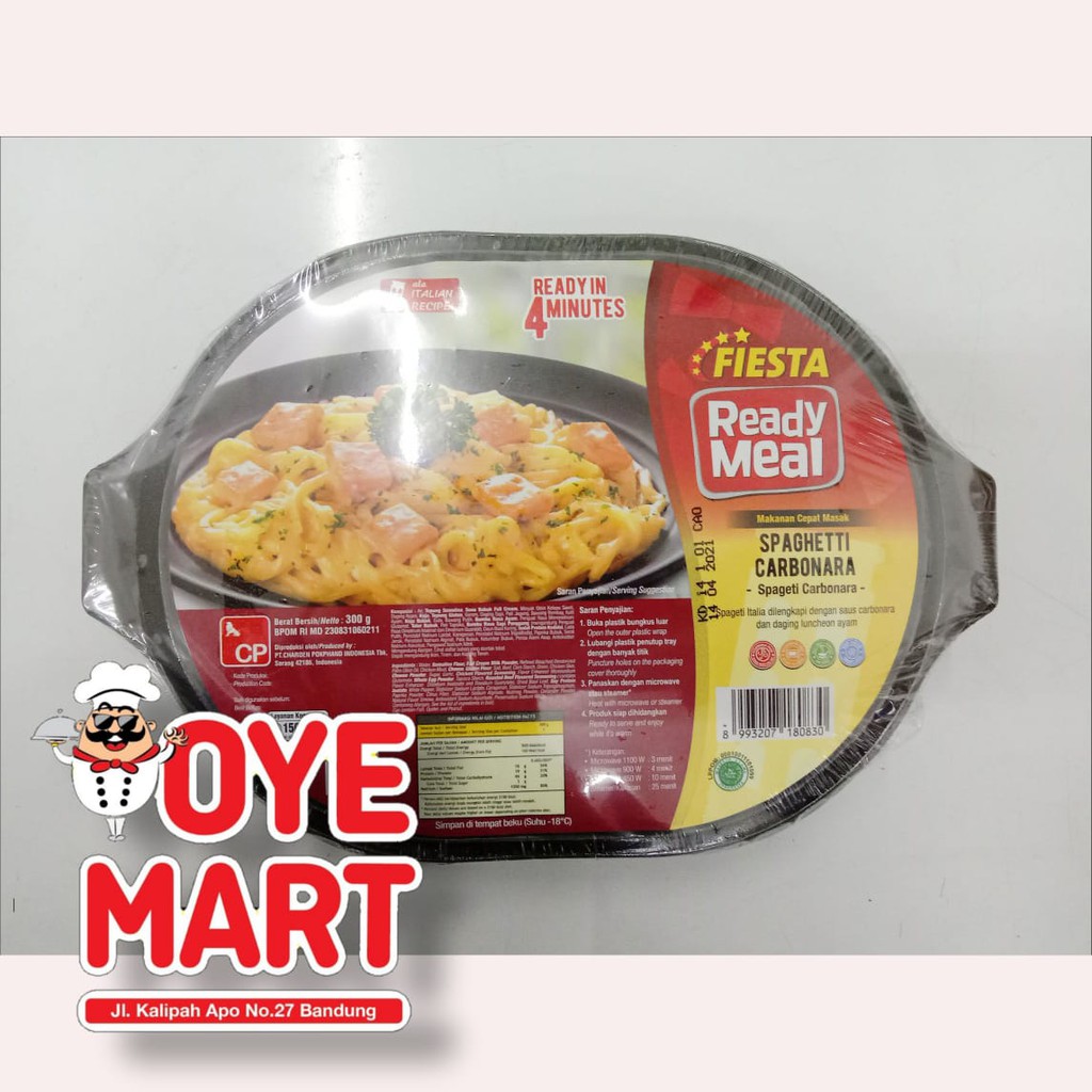 FIESTA READY MEAL SPAGHETTI CARBONARA 300GR PASTA SPAGHETTI HARGA PROMO