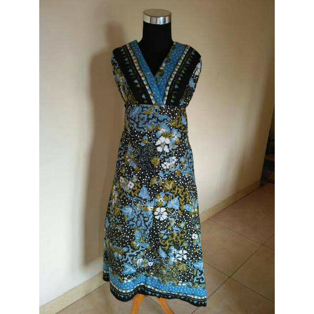 Kain Batik Tulis Lasem sekarjagad kupu hijau biru