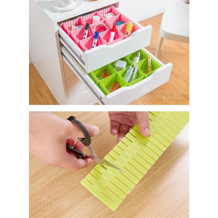 SL4 - Partisi Sekat Laci Pemisah Drawer Dekstop Organizer Isi 4 Pcs