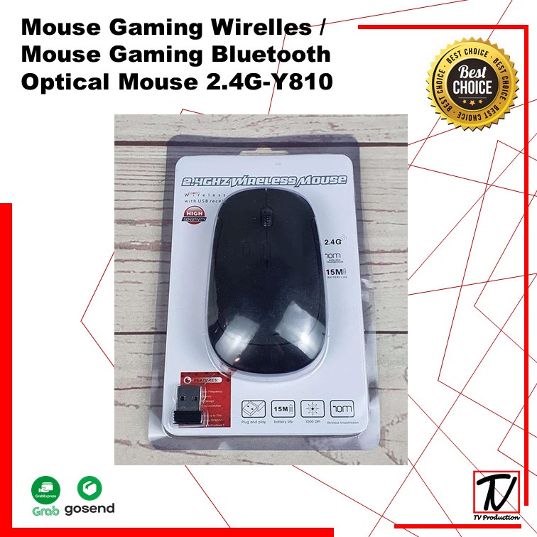 Mouse Bluetooth / Mouse Wirelles Optical Mouse 2.4G - Y810 - Black-mistytools