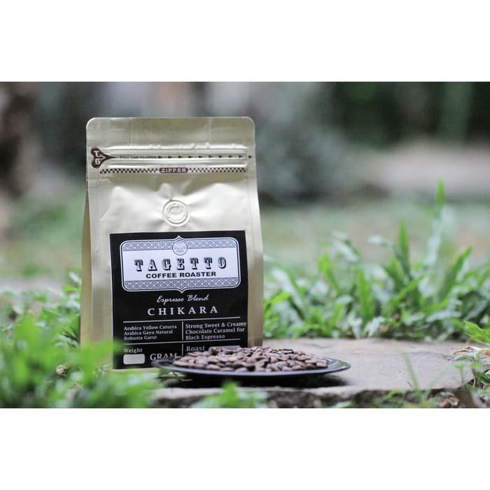 

Kopi Espresso Chikara 1KG Biji / Bubuk Tagetto Coffee Blend - kkp464