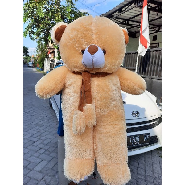 Boneka Teddy Bear Jumbo syal 1m