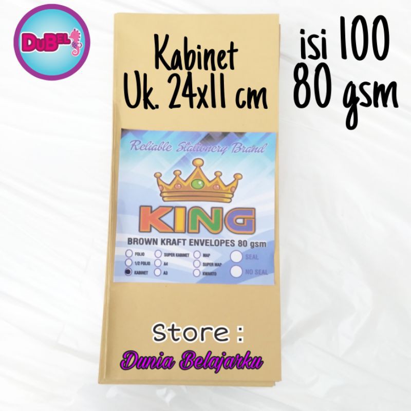 

Amplop Coklat Kabinet 24x11cm 80gsm Isi 100 Lembar / Amplop Uang / Amplop Angpao [Pack]