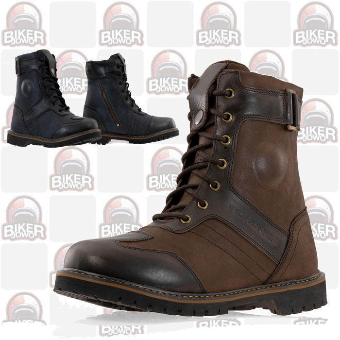 Biker Sepatu Touring Komine Vintage Riding Boots Motor Biker Retro