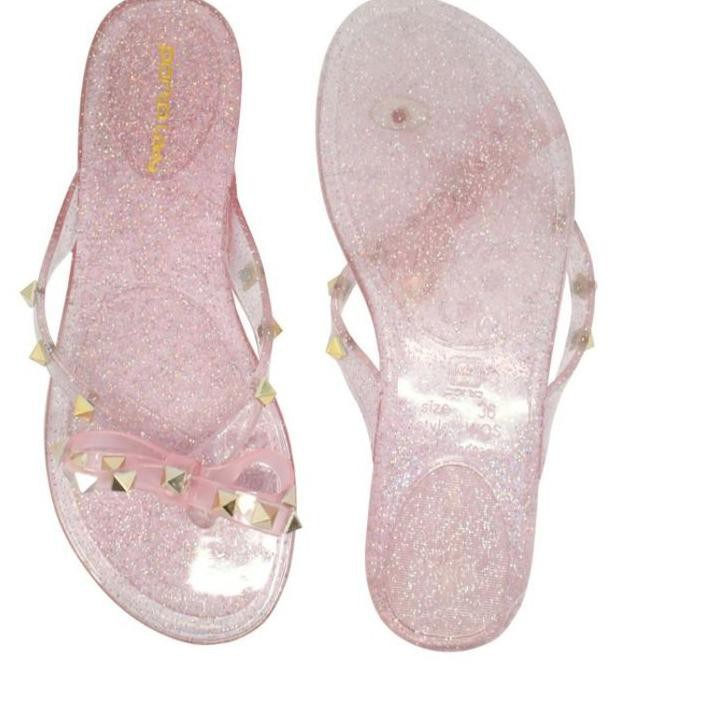 ➥ Porto Sandal Wanita Flat Jelly Jepit Flip Flop WOS Lady Nyaman Bahanya Lentur ☂