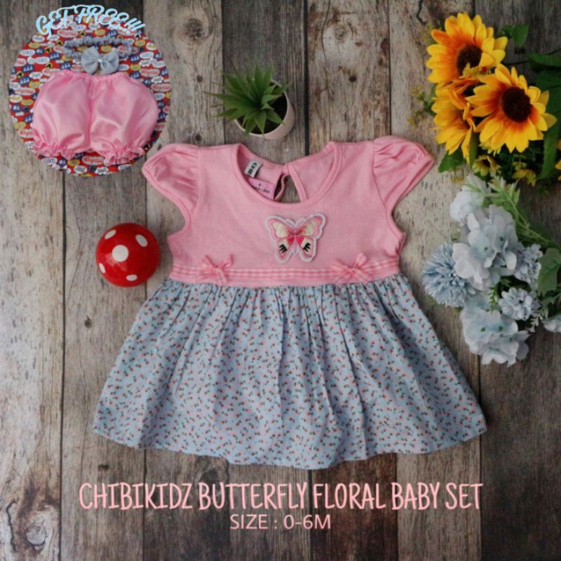 CHIBIKIDZ BUTTERFLY FLORAL BABY SET