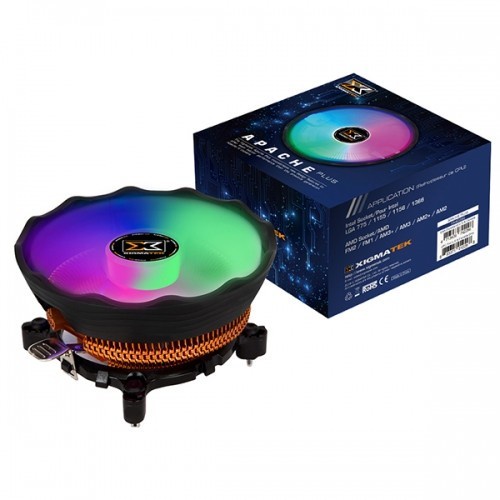 Fan Xagatek Apache Plus RGB - For LGA1151 LGA115X AMD AM4 -  Fan Processor RGB Xagatek Apache Plus
