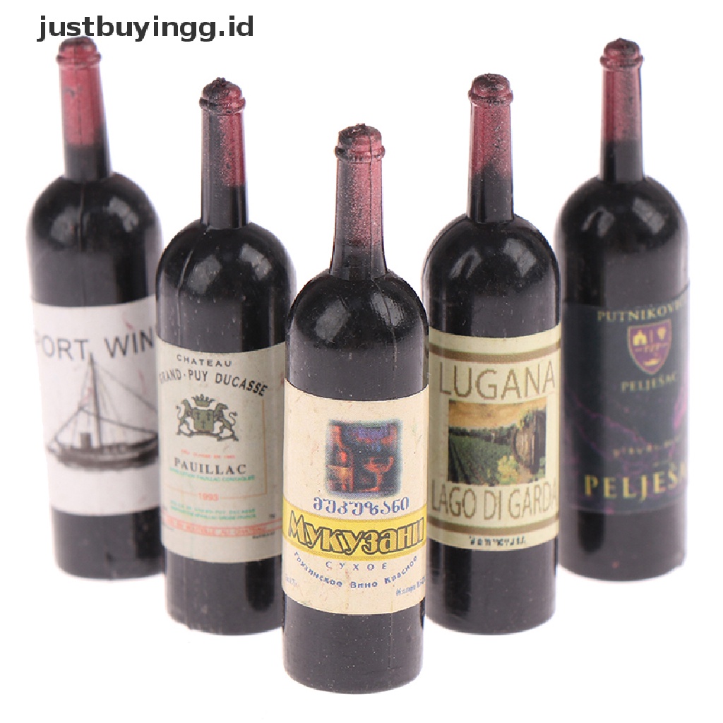 Justbuyingg.Id 10pcs Miniatur Botol Wine Bahan Resin Aksesoris Rumah Boneka