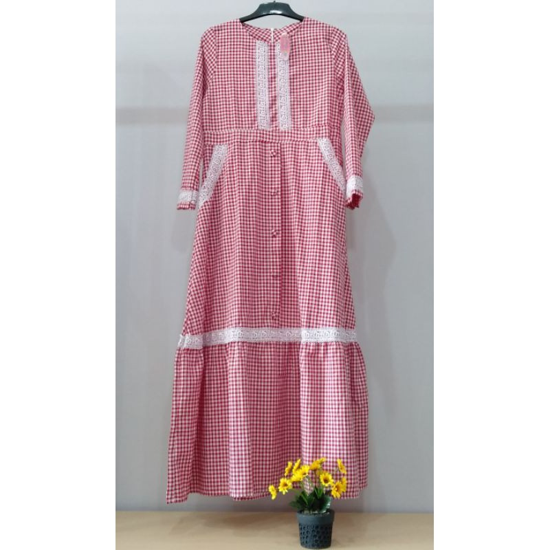 Baju Gamis Muslim Wanita Kotak