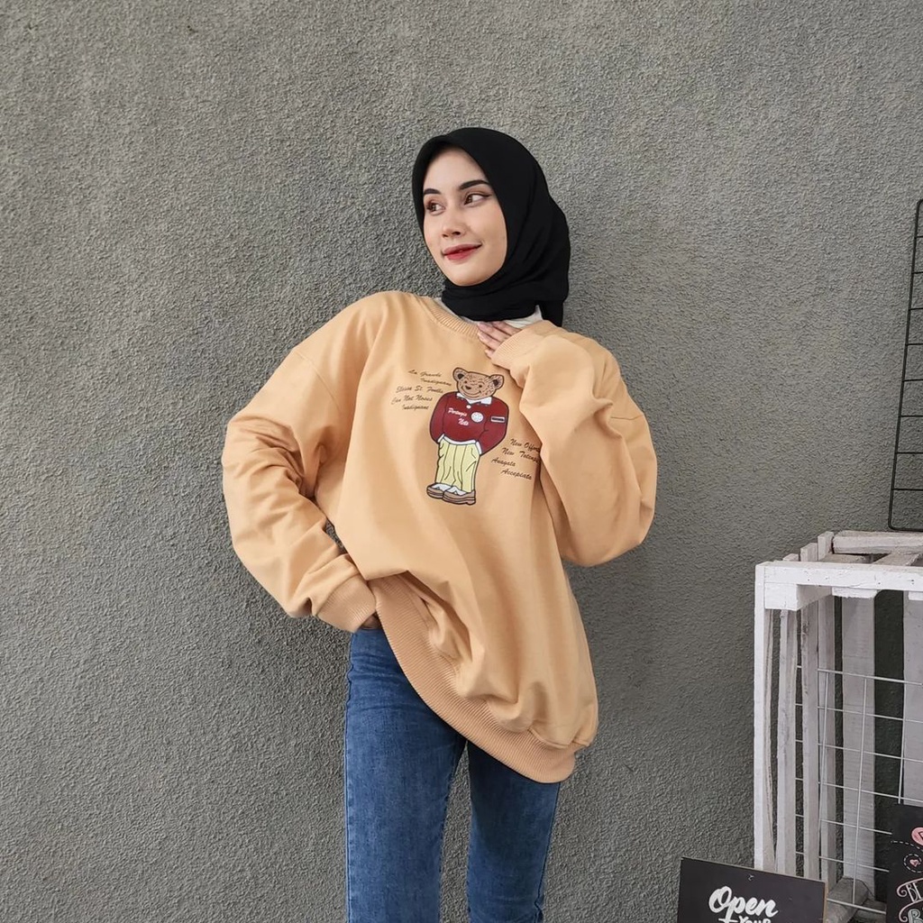 Sweater Wanita Model Terbaru Portugis Teddy Bear XXL Bahan Pleece Terbaru