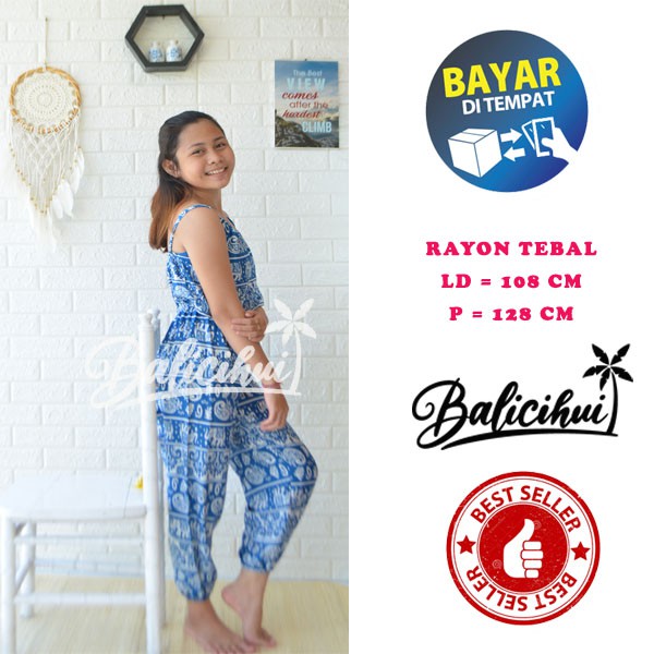 Balicihui jamsuit Kipir Bali Jumpsuit Etnik Jamsuit Wanita Jumpsuit Panjang Nyaman Trendy