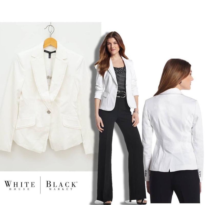 BLAZER WHBM/ BLAZER LENGAN PANJANG /BLAZER PUTIH ORI