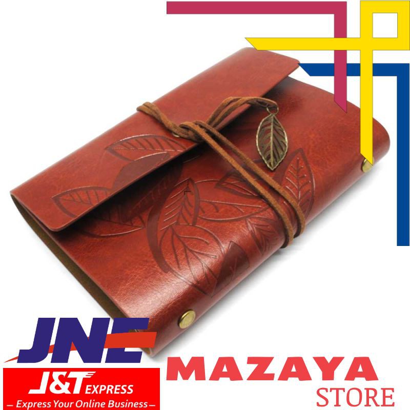 

PHANTACI Buku Catatan Binder Kulit Retro Leaf Kertas A6 - BSD666 Grosir