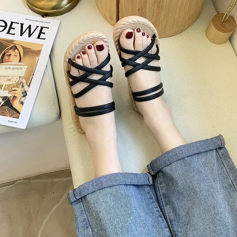 Minipetite SD2207 Sendal sandal tali pantai santai casual ringan lentur musim panas anak 8 tahun sd dewasa size 36 38 40