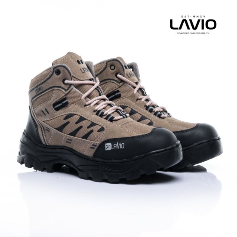 Sepatu Boot Wanita Safety Ujung Besi Boots Outdoor Gunung Touring Hiking Lavio Axel Original High Premium Quality