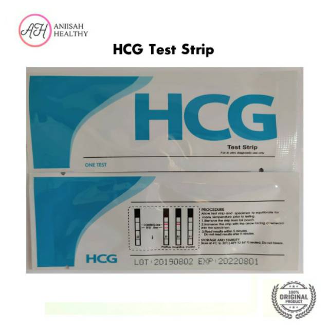 Test Kehamilan Strip / Test Hamil HCG Strip Blue / Testpack / Tespek / Testpeck / Tes Hamil