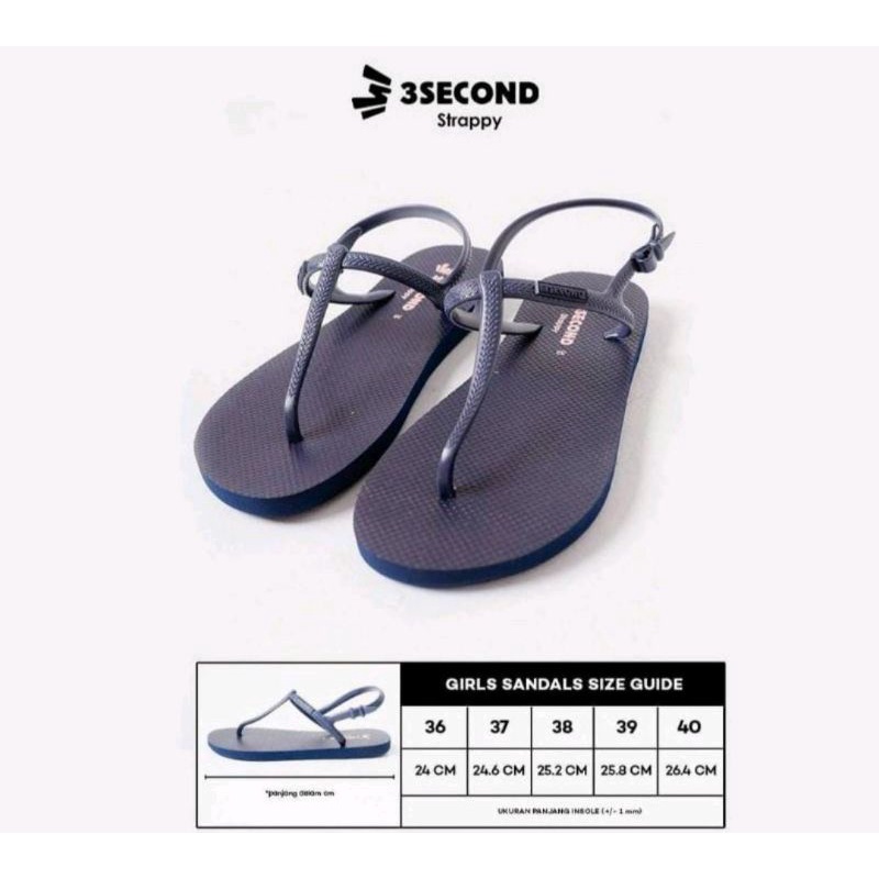 Sandal Strapy Wanita 3second Original 100%