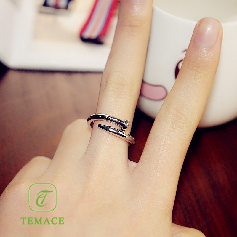 Cincin Titanium Wanita Lapis Emas Anti Karat CT20-18