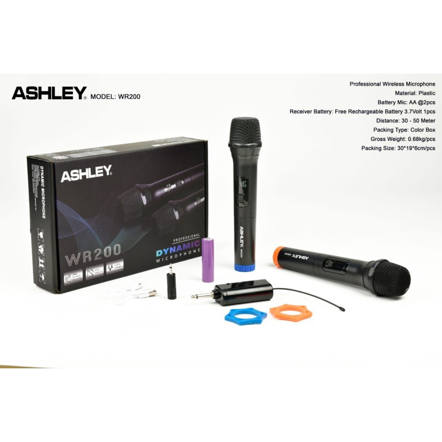 MIC WIRELESS ASHLEY WR200/WR-200/WR 200 ORIGINAL RECEIVER RECHARGE