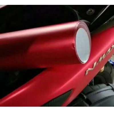 STIKER SKOTLET MERAH METALIK DOFF SATIN