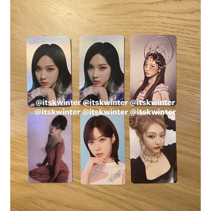 aespa photocards winter giselle ningning savage album pc synk dive pos hallucination quest
