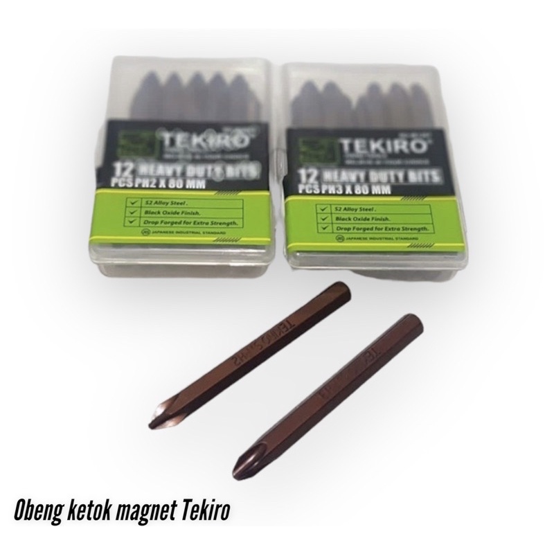 Mata obeng getok Tekiro magnet PH3x80mm PH2x80mm