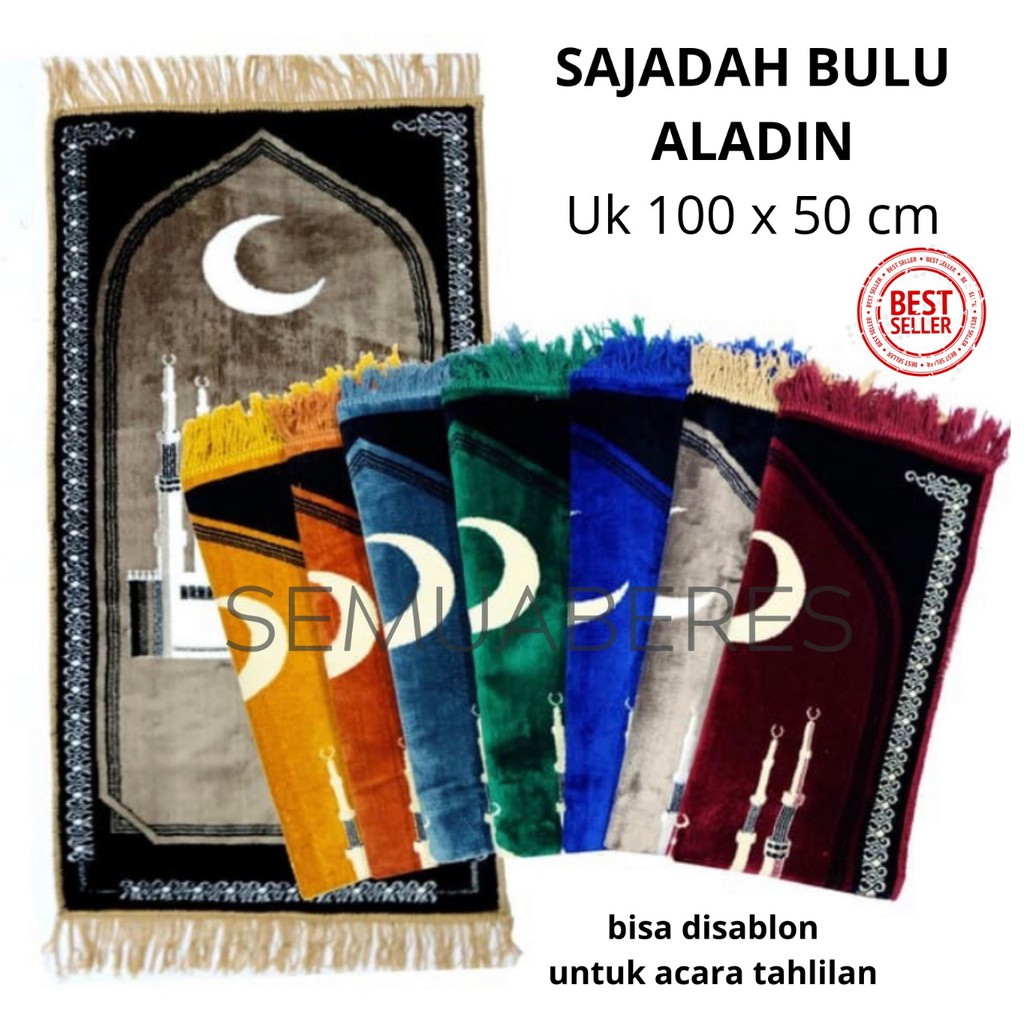 Sablon Sajadah Bulu Turkey / Turki ALADIN Ukuran 100 x 50 cm (100 pcs)