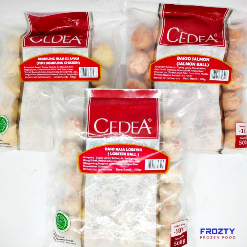 Paket Cedea 1 - Cedea Dumpling chicken,cedea salmon ball,cedea bola lobster