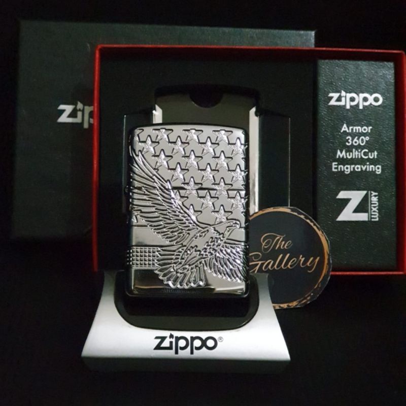 ⭐⭐⭐⭐⭐ 49027 ORIGINAL ZIPPO ARMOR PATRIOTIC DESIGN