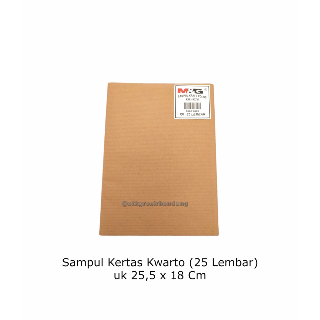

M&G Sampul Kertas Kraft Polos Ukuran Buku Kwato A5 (18 x 25,5 cm) - Satuan