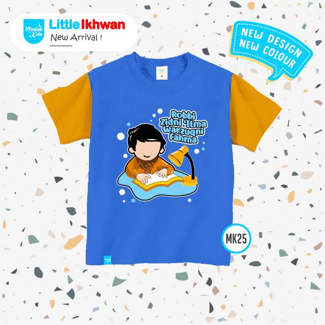 Kaos anak laki-laki - Ori Moslem Kids "Rabbi zidni ilma"