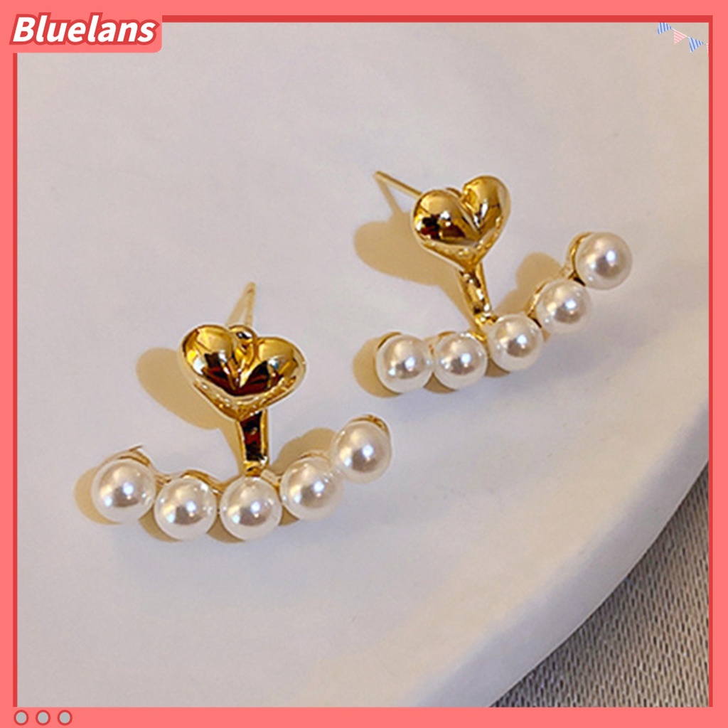 1 Pasang Anting Stud Mutiara Tiruan Bahan Alloy Untuk Aksesoris