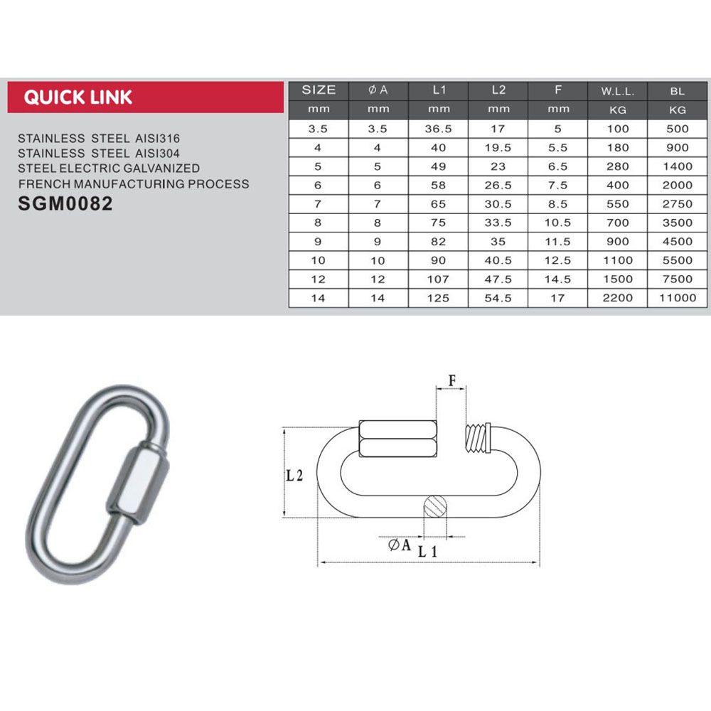 Pineapple Climbing Gear Carabiner Rantai Stainless Steel Gesper Quick Links Chain Connecting Ring