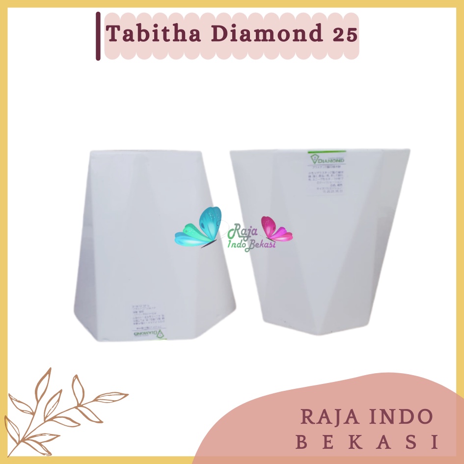 Pot Tabitha Diamond 25 Putih