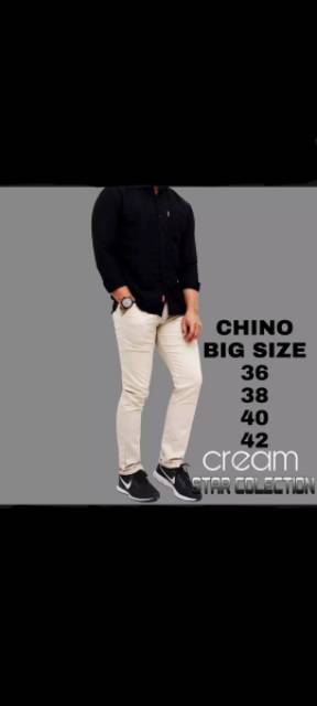 Celana chino panjang pria / cinos big size jumbo / cino cattun casual premium 36 / 42