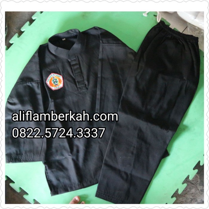 Seragam Silat Baju Sakral Hitam IPSI Lengkap Sabuk dan Bet IPSI Uk S