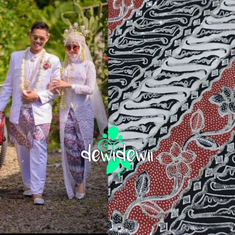 [Sepasang] Jarik Pengantin Prodo - Motif Parang Warna || Instan &amp; Lembaran