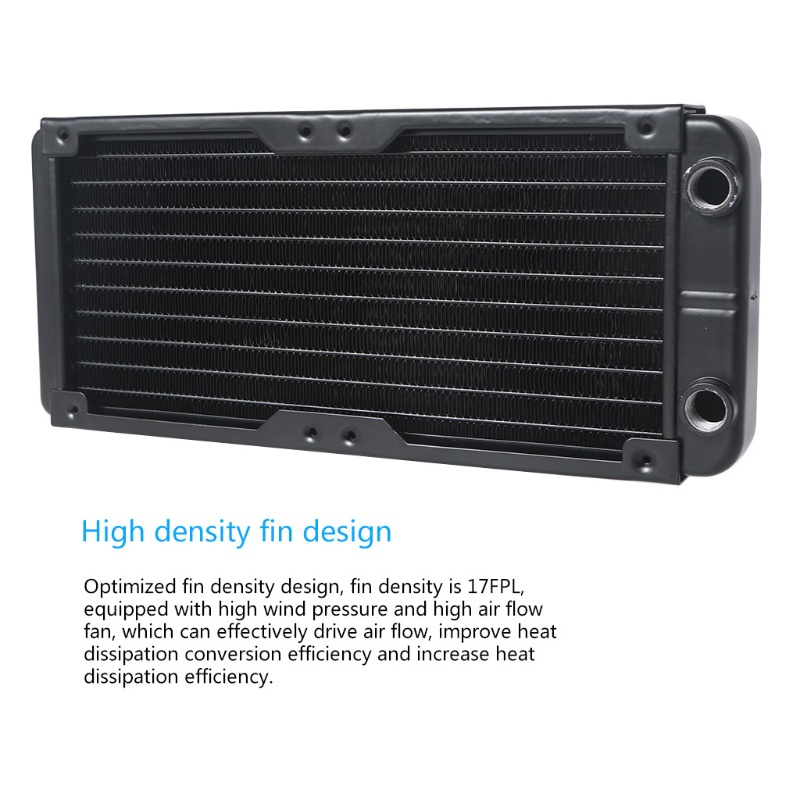 Gro Multi-Port G1 / 4 Thread Aluminum Radiator 240mm For Computer Water Cooling System