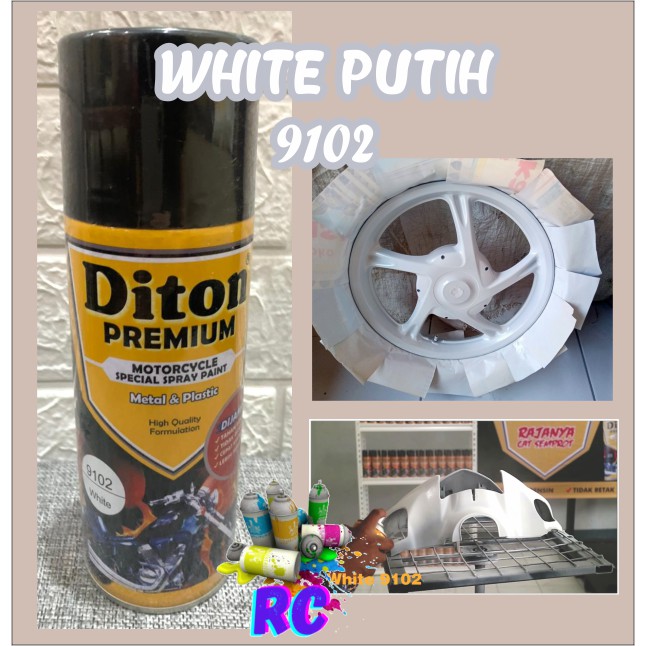 Cat Pilox Diton Premium 9102 white putih 400cc pilok motor mobil