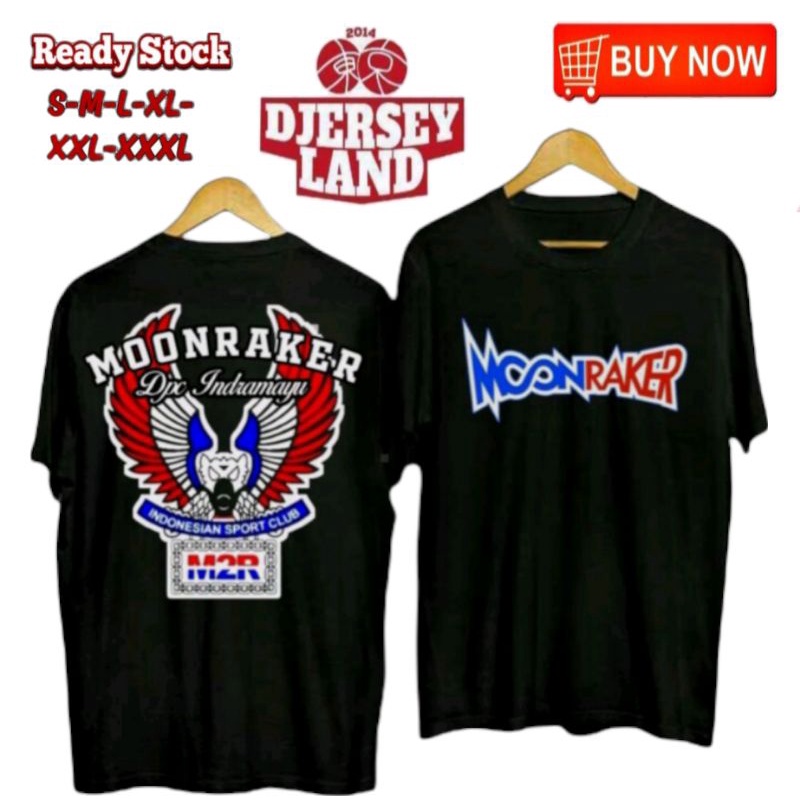 KAOS DISTRO MOONRAKER INDRAMAYU KEREN SABLON DEPAN BELAKANG